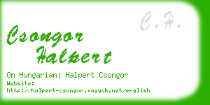 csongor halpert business card